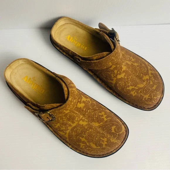NWOB Alegria Leather Adjustable Backstrap Clogs Myrtle Peaceful Easy EU 39 - Picture 4 of 11